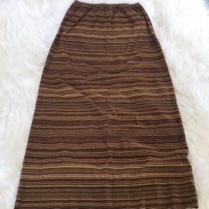 Multicolored Striped Maxi Skirt